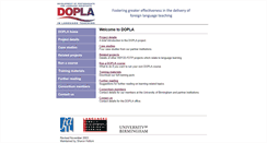 Desktop Screenshot of dopla.bham.ac.uk