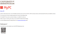 Desktop Screenshot of mypcbooking.bham.ac.uk