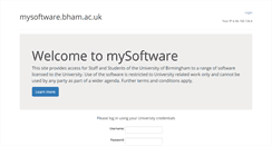 Desktop Screenshot of mysoftware.bham.ac.uk